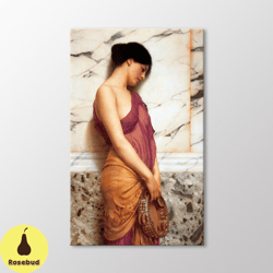the tambourine girl by john william godward canvas wall art