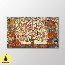 tree of life by gustav klimt canvas wall art, the tree of life poster print, gustav klimt paintings, classic wall decora