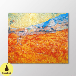 wheat field, 1889 by vincent van gogh canvas wall art