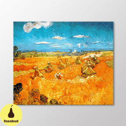 wheat piles 1888 by vincent van gogh canvas wall art