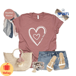 custom name mom shirt, name heart shirt, custom name shirt, custom text heart line shirt, customized heart tee, mom shir