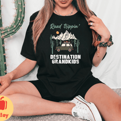 destination grandkids shirt, grandkids shirt, road trippin shirt, retro travel shirt, grandpa shirt, grandpa tee, grandm