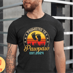 paw paw est 2024 shirt, new paw paw shirt, baby announcement to grandpa, new grandpa shirt, baby reveal gifts, xmas gran