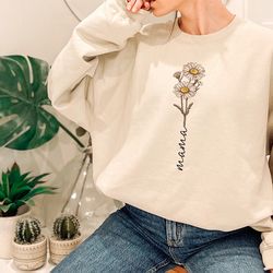 mama flower shirt, mother day gift, mama daisy shirt, mom flowers sweater, cute mom shirt, flower shirt, daisy shirt