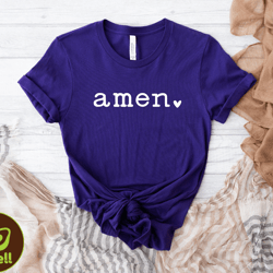amen shirt, christian shirt, religion tshirt, amen gift shirt, amen with small heart shirt, faith shirt, god is good shi
