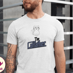 cat owner christmas gift, the catfather shirt, mens funny cat tshirt, fathers day shirt, christmas gift for men,cat dad