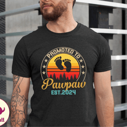 paw paw est 2024 shirt, new paw paw shirt, baby announcement to grandpa, new grandpa shirt, baby reveal gifts, xmas gran