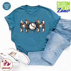 baseball mom shirt,baseball mom leopard shirt,game day mom shirt,gift for baseball mom,mom shirt for mom for mothers day