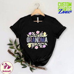floral grandma shirt, cute grandma tshirts, gift idea for new grandma, mothers day tee, flower grandmother tee, cool gra