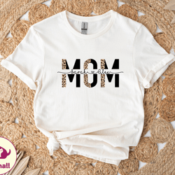 super cute custom mom shirt with kids names, leopard print personalized mom shirt, mothers day shirt, custom kids names