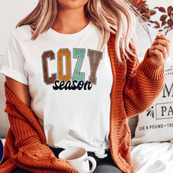 retro cozy season shirt , trendy fall shirt s for women, fall vibes graphic tee, fall graphic tee women, fall tshirt , c