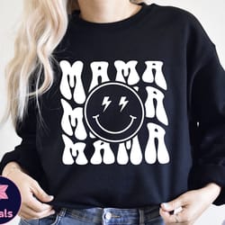 retro mama sweatshirt, aesthetic mama sweatshirt, boho smiley face mama sweatshirt, mothers day sweatshirt, bohemian clo