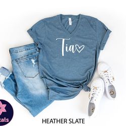 tia shirt, aunt tshirt, auntie established shirt, tia with heart shirt, pregnancy announcement tee, aunt life, aunt shir