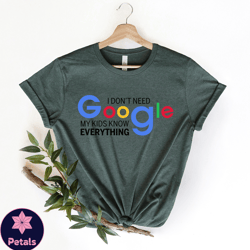 i dont need google my kids knows everything shirt, gift for husband, funny husband tee, fathers day gift, anniversary gi