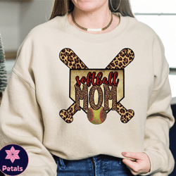 leopard softball mom sweatshirt and hoodie, sport mom sweatshirt, mothers day shirt, softball mom shirt, womens softball