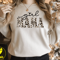girl mama leopard sweatshirt, girl mama leopard hoodie, girl mom sweatshirt, mama girl sweatshirt, mom of girls sweatshi
