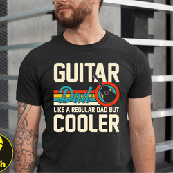 guitar dad tshirt, funny vintage electric guitar player father gift for him, retired guitarist retirement musician shirt