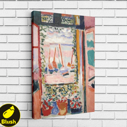 henri matisse the open window canvas, wall art canvas design, home decor ready to hang