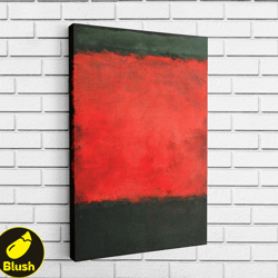 mark rothko poster, black on maroon canvas, wall art canvas design, home decor ready to hang