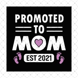 promoted to mom est 2021 svg, mothers day svg, mom est 2021 svg, 2021 mom svg, promoted to mom svg, mom baby svg, baby m