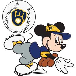 Milwaukee Brewers And Mickey Svg, Sport Svg, Milwaukee Brewers Svg, Milwaukee Brewers Baseball, Mickey Svg, Mickey Sport