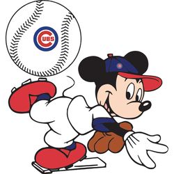 Chicago Cubs Mickey Svg, Sport Svg, Chicago Cubs Svg, Chicago Cubs Lover, MLB Baseball Svg, MLB Svg, MLB Sport, Baseball