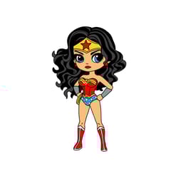 wonder woman chibi svg, trending svg, wonder woman svg, superhero svg, dc wonder woman svg, wonder woman art, dc comics