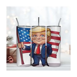 Trump 2024 Funny20oz Skinny Tumbler Sublimation Designs, Digital File