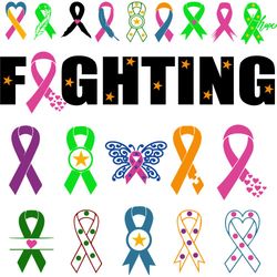 Fighting Cancer, Cancer Awareness, Cancer Svg, Cancer Ribbon Svg, Cancer Ribbon Svg, Cancer Gift, Cancer Survivor, Ribbo
