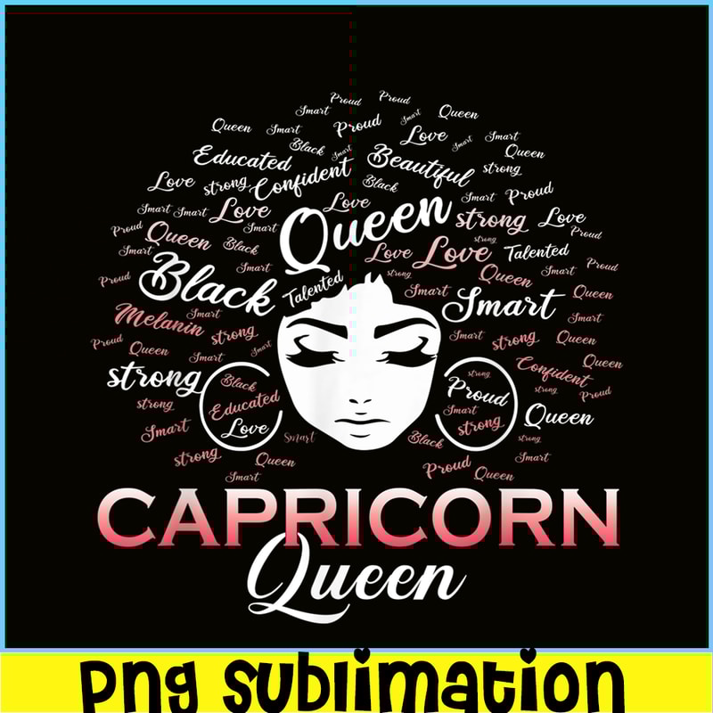 CPB28102306-Black Women PNG Capricorn Queen PNG January Birthday PNG.png