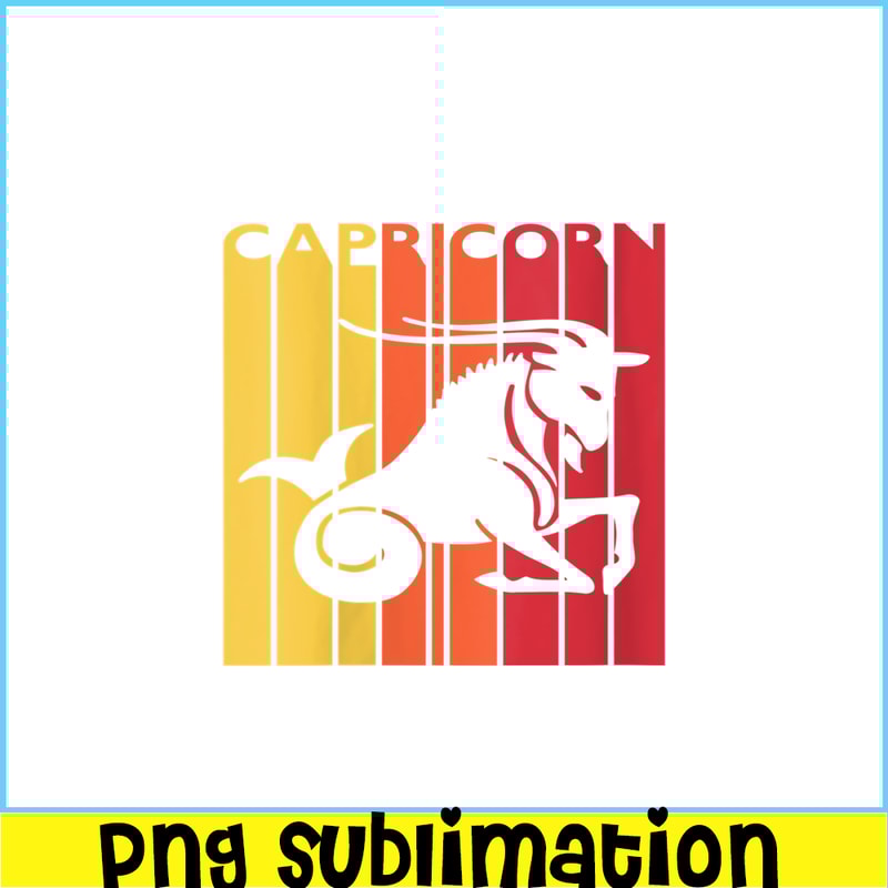 CPB28102383-Retro Capricorn PNG Zodiac Sign PNG December January Birthday Gift PNG.png