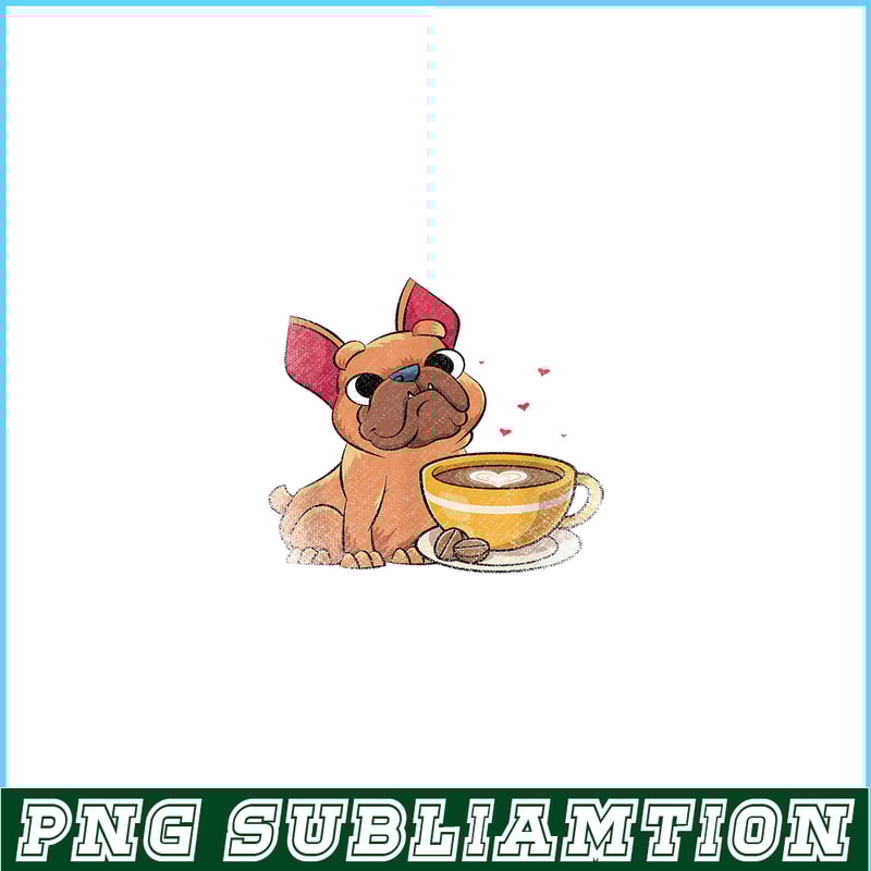 HL161023119-Frenchie Cute Dog Lover Barista Coffee PNG, Frenchie Dog Lover PNG, French Dog Artwork PNG.png