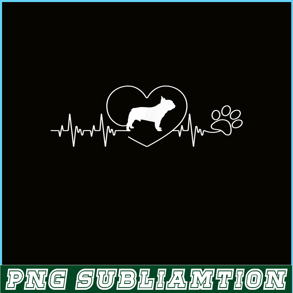HL161023141-French Bulldog Heartbeat PNG, French Bulldog PNG, French Dog Artwork PNG.png
