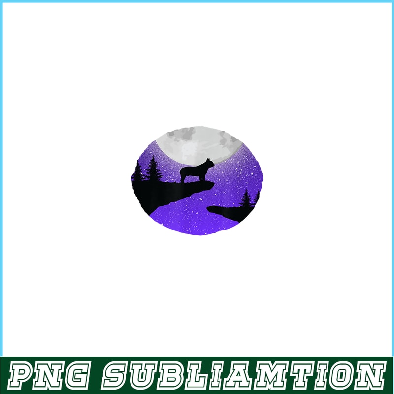 HL16102316-Cool French Bulldog PNG, Full Moon Frenchie PNG, Dog Lover PNG.png