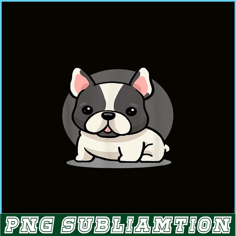 HL16102324-Cute Kawaii French Bulldog PNG, Chibi Dog PNG, Frenchie Dog Lover PNG.png