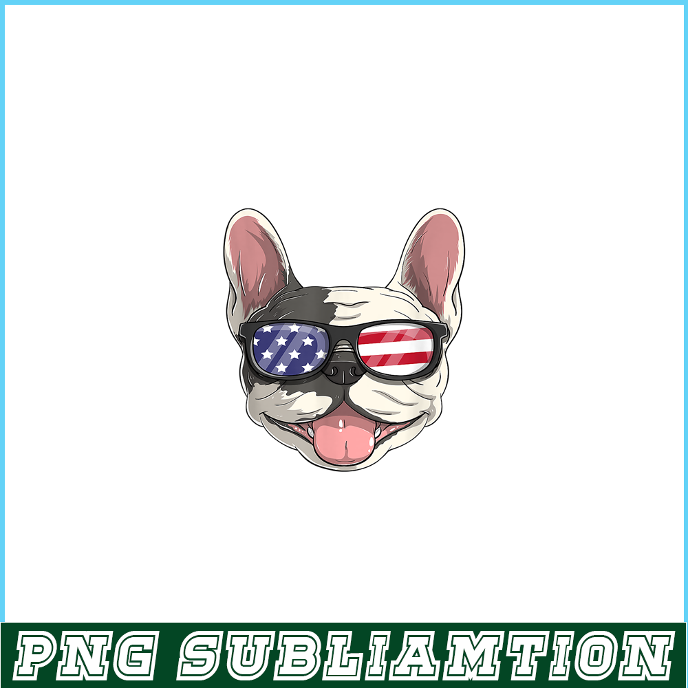 HL16102348-French Bulldog Dog USA PNG, French Dog Artwork PNG, Bulldog Mascot PNG.png