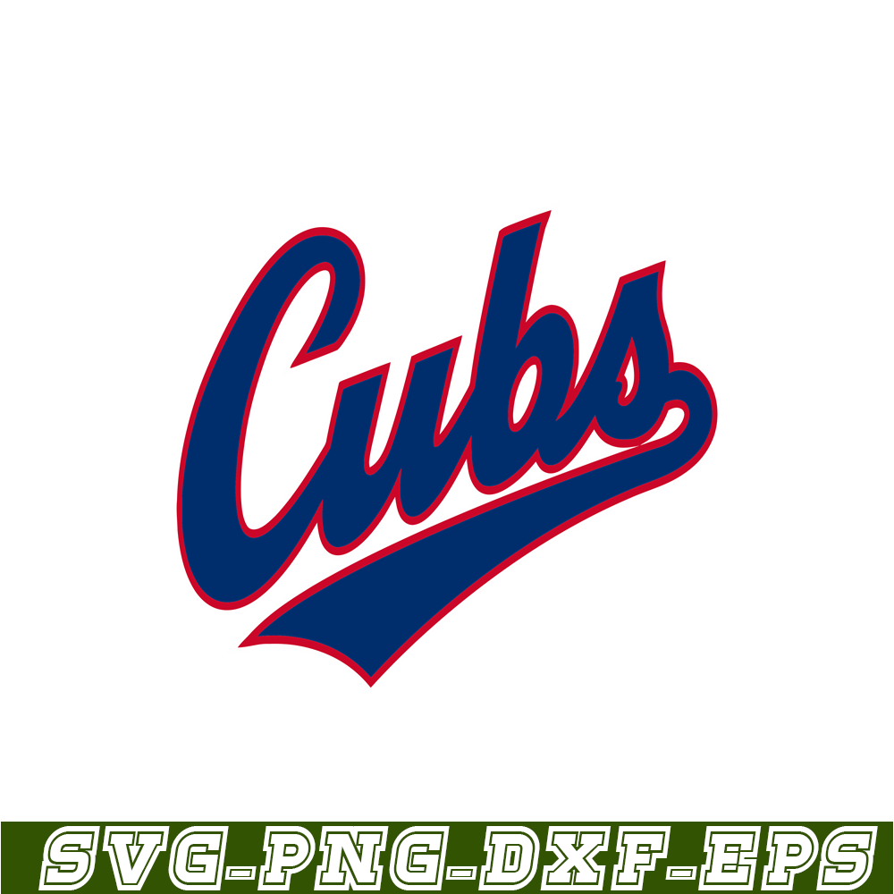 MLB01122303-The Cubs Text SVG PNG DXF EPS AI, Major League Baseball SVG, MLB Lovers SVG MLB01122303.png