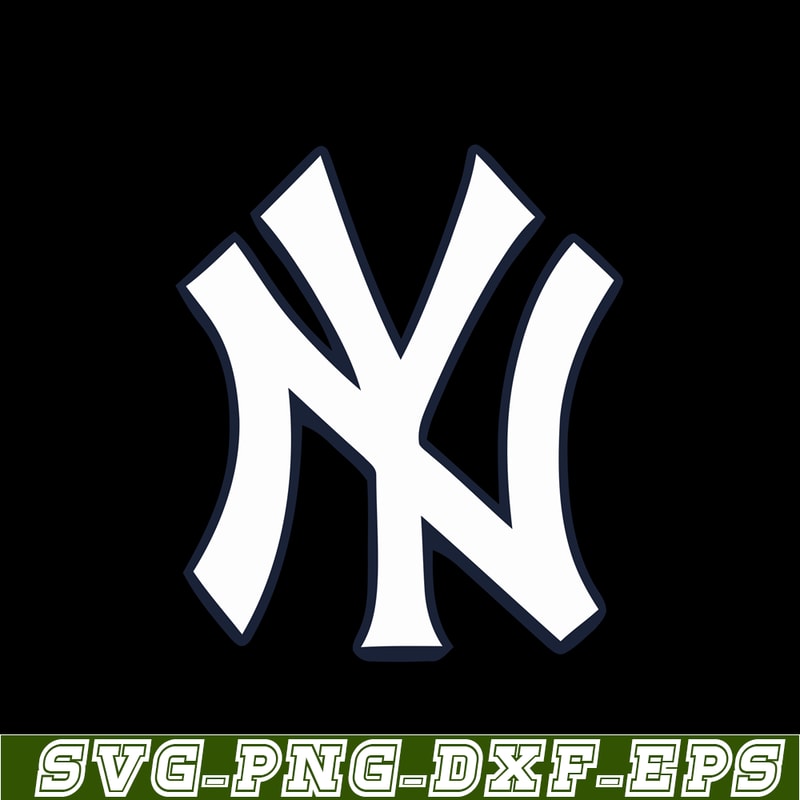 MLB204122327-NewYork Yankees White Logo SVG, Major League Baseball SVG, Baseball SVG MLB204122327.png
