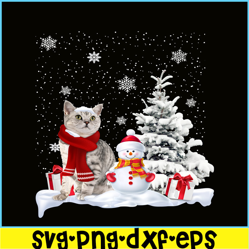 PNG141023118-Cat In Snow Winter Christmas Santa Hat X-mas Kitten Gift Long Sleeve T-Shirt Png.png
