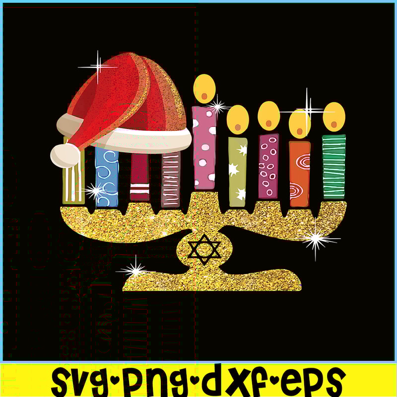 PNG141023134-Chrismukkah Hannukah Santa Hat Funny Christmas Xmas T-Shirt Png.png