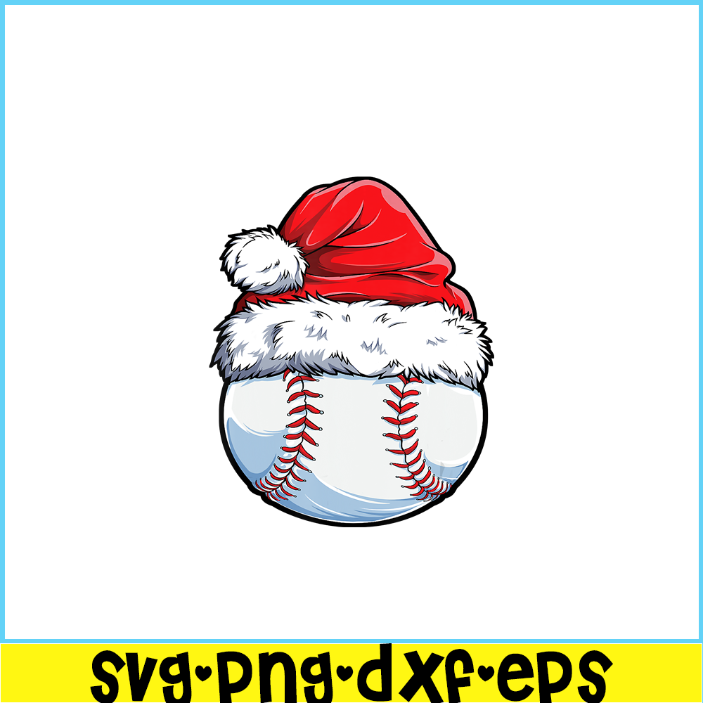 PNG141023139-Christmas Baseball Ball Santa Hat Funny Sport Xmas Boys Men T-Shirt Png.png
