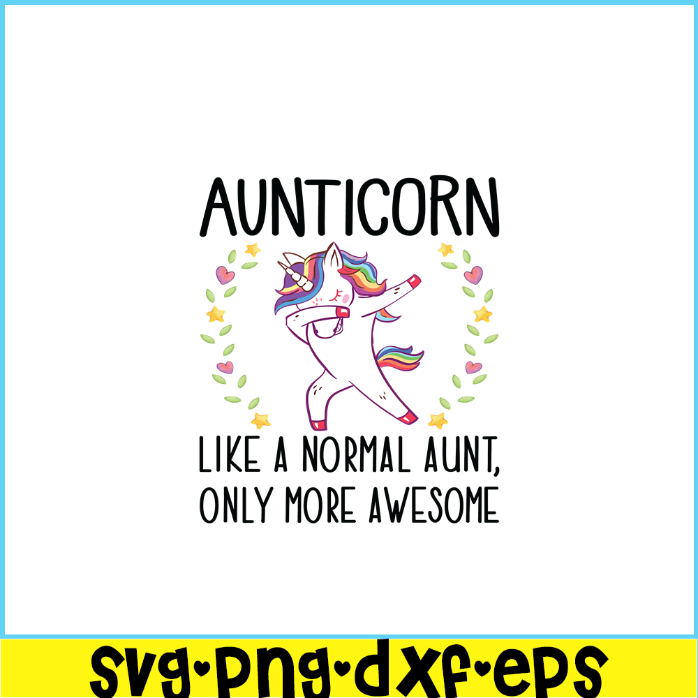 PNG14102345-Aunticorn Dabbing Unicorn Aunt Gift for Auntie Relaxed Fit T-Shirt Png.png