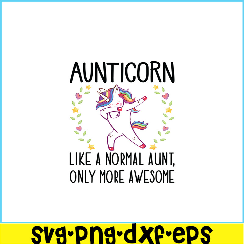PNG14102345-Aunticorn Dabbing Unicorn Aunt Gift for Auntie Relaxed Fit T-Shirt Png.png