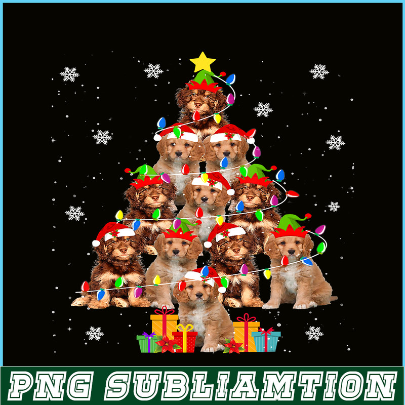 PNG141023124-Cavapoo Christmas Tree Funny Santa Cavoodle Dog Xmas Gifts T-Shirt Png.png