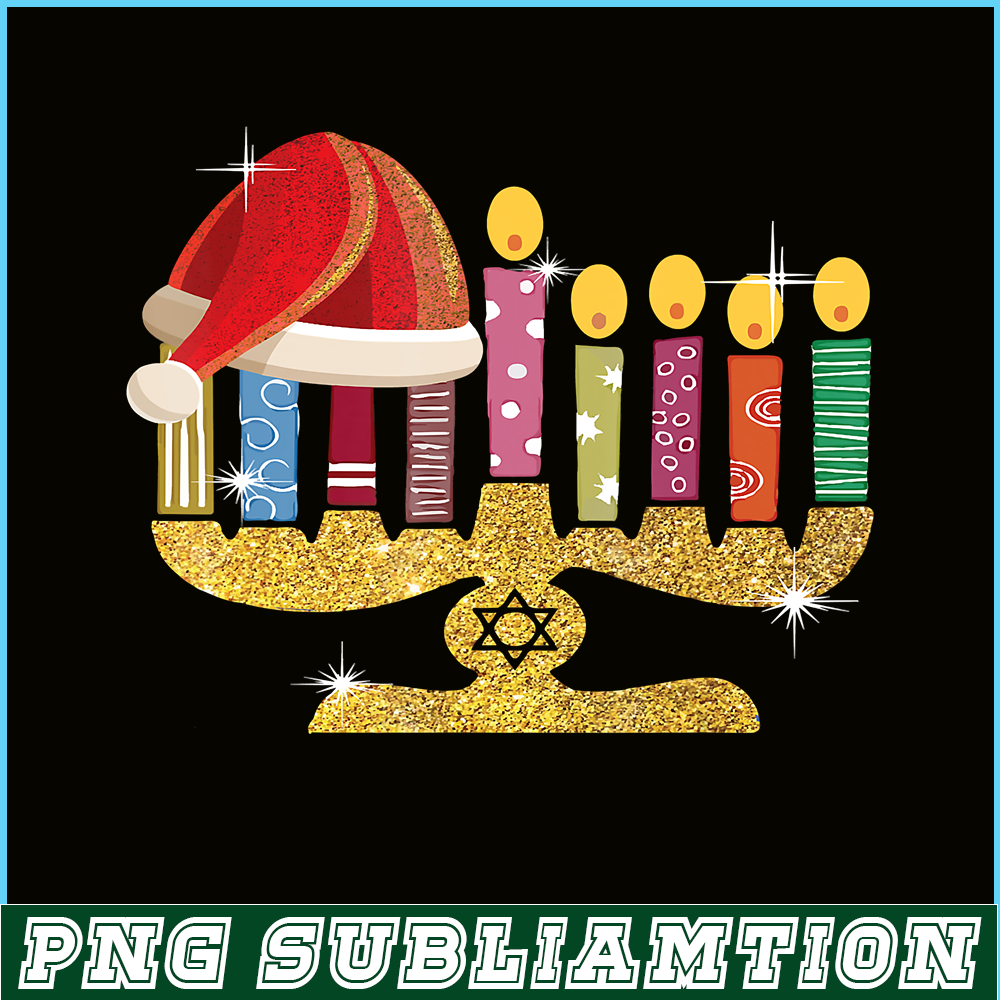 PNG141023134-Chrismukkah Hannukah Santa Hat Funny Christmas Xmas T-Shirt Png.png