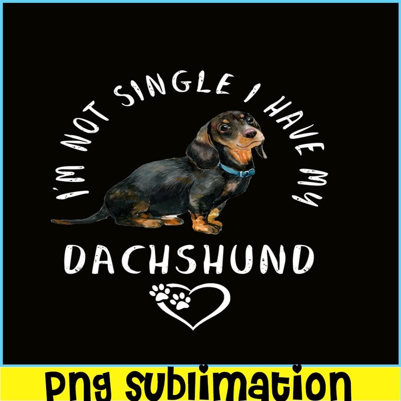 VLT21102303-Im Not Single I Have My Dachshund PNG, Funny Valentine PNG, Valentine Holidays PNG.png