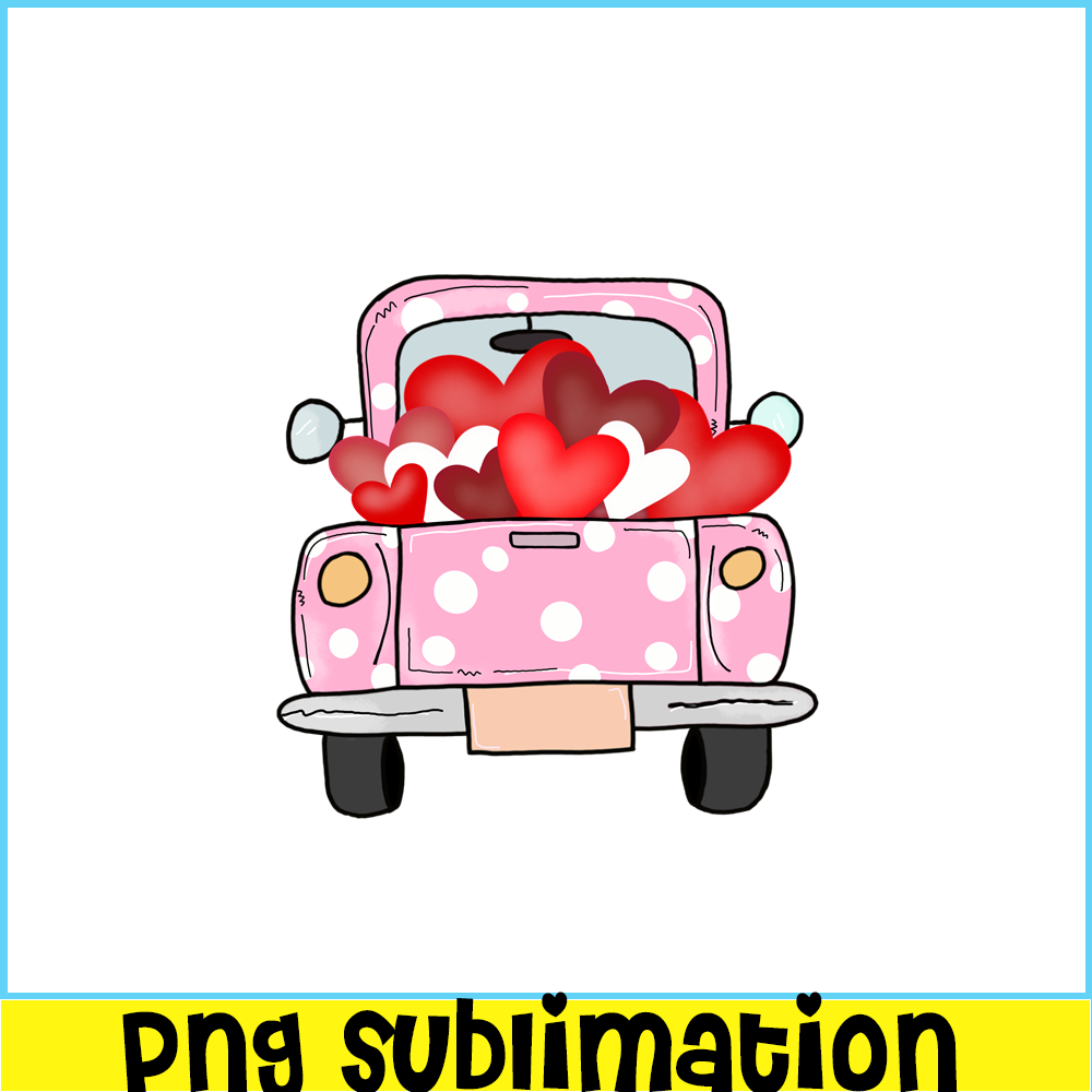 VLT211023101-Truck With Hearts PNG, Sweet Valentine PNG, Valentine Holidays PNG.png