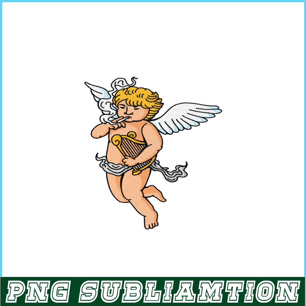 VLT21102334-Cupid Smoking PNG, Funny Valentine PNG, Valentine Holidays PNG.png