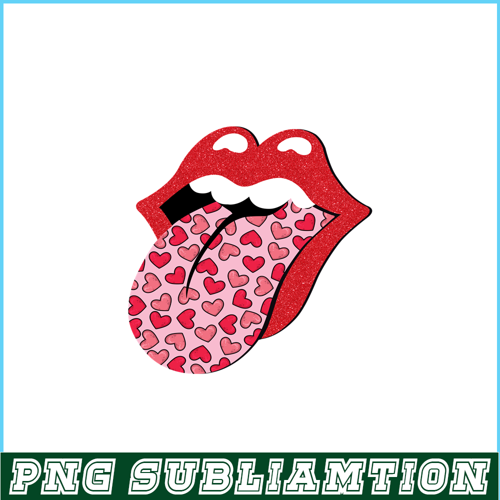 VLT21102350-Red Lips Tongue PNG, Sweet Valentine PNG, Valentine Holidays PNG.png