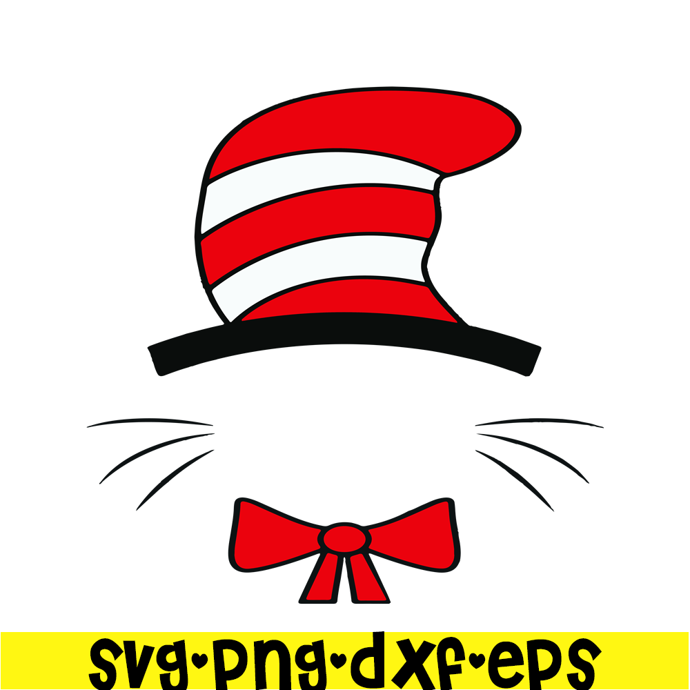 DS105122301-Cat in the hat Monogram SVG, Dr Seuss SVG, Cat in the Hat SVG DS105122301.png